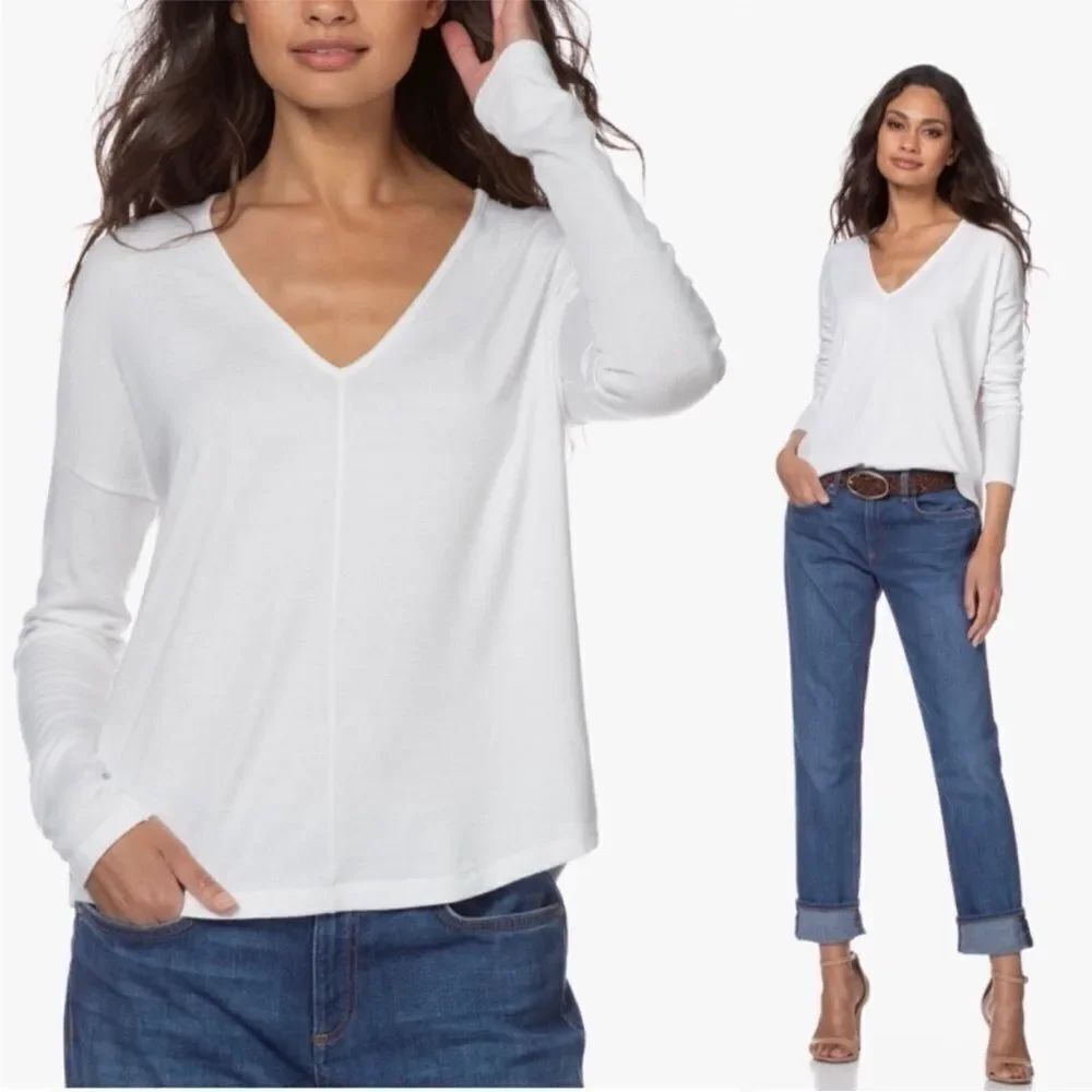 Rag & Bone The Knit Vee Long Sleeve V Neck Sweater Women Size S